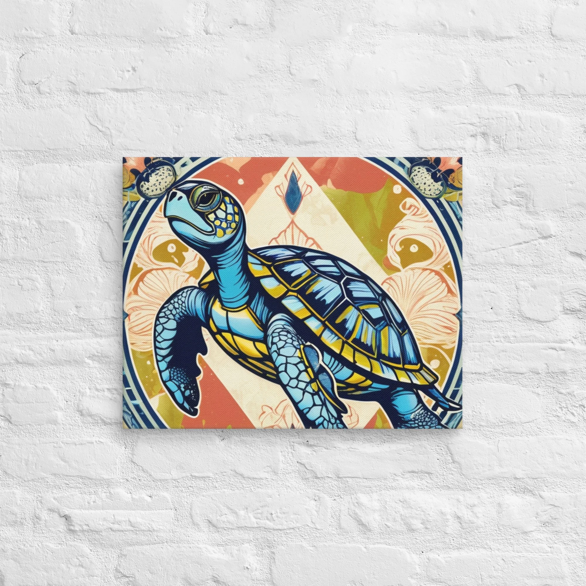 Ornamental Turtle on Canvas
