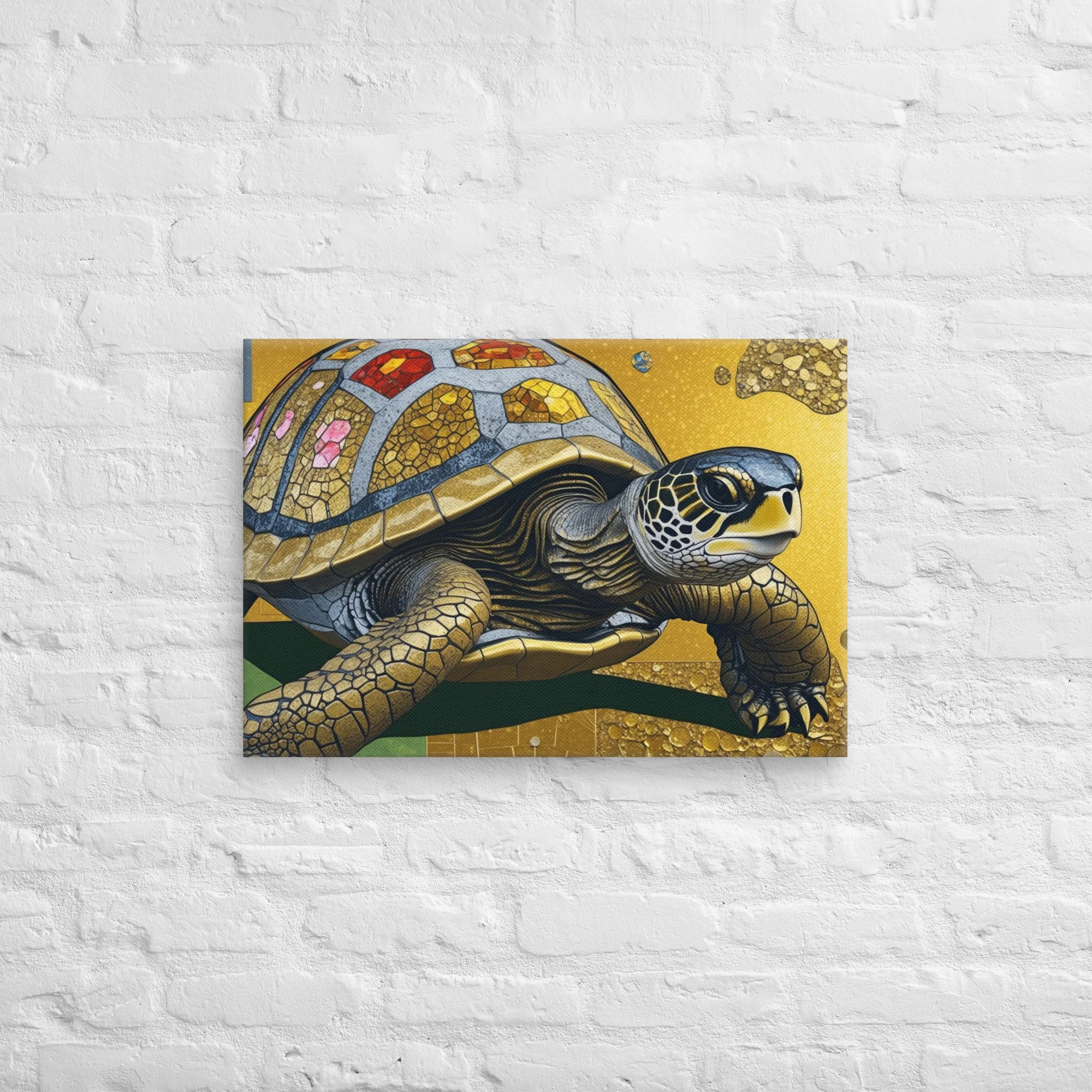 Mosaic Turtle Canvas