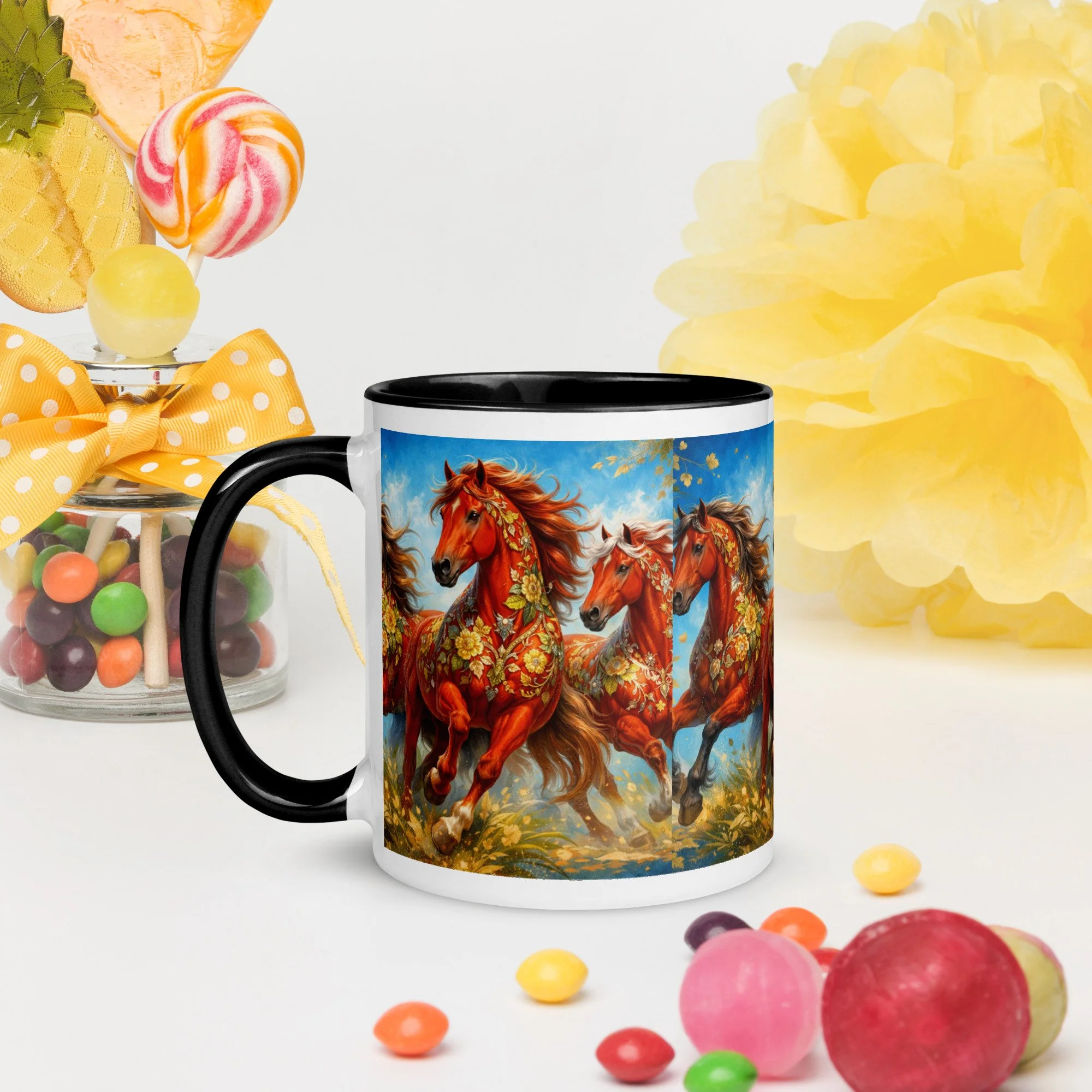 Fire Horse 2026 Mug with Color Inside