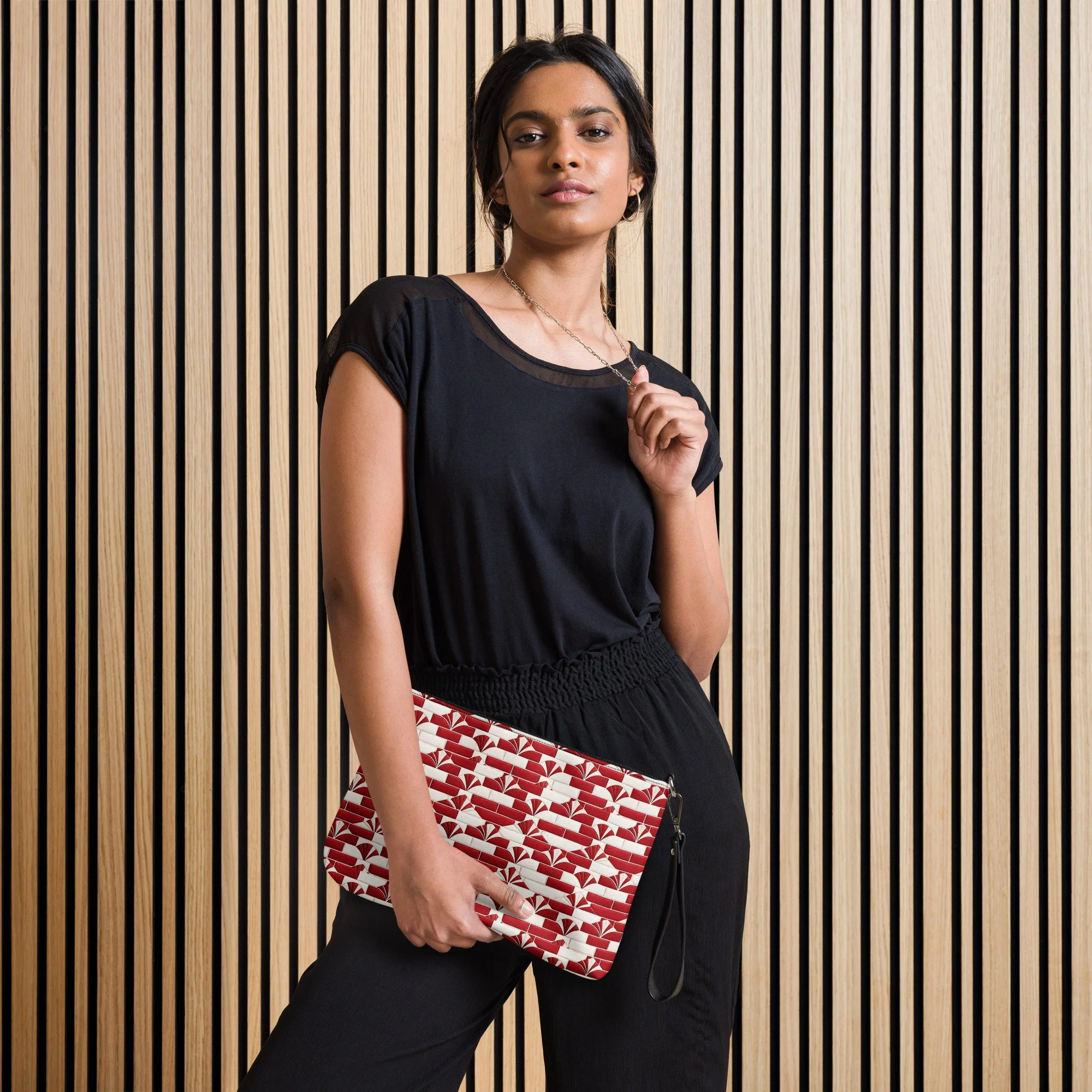 Crimson Fan Crossbody bag