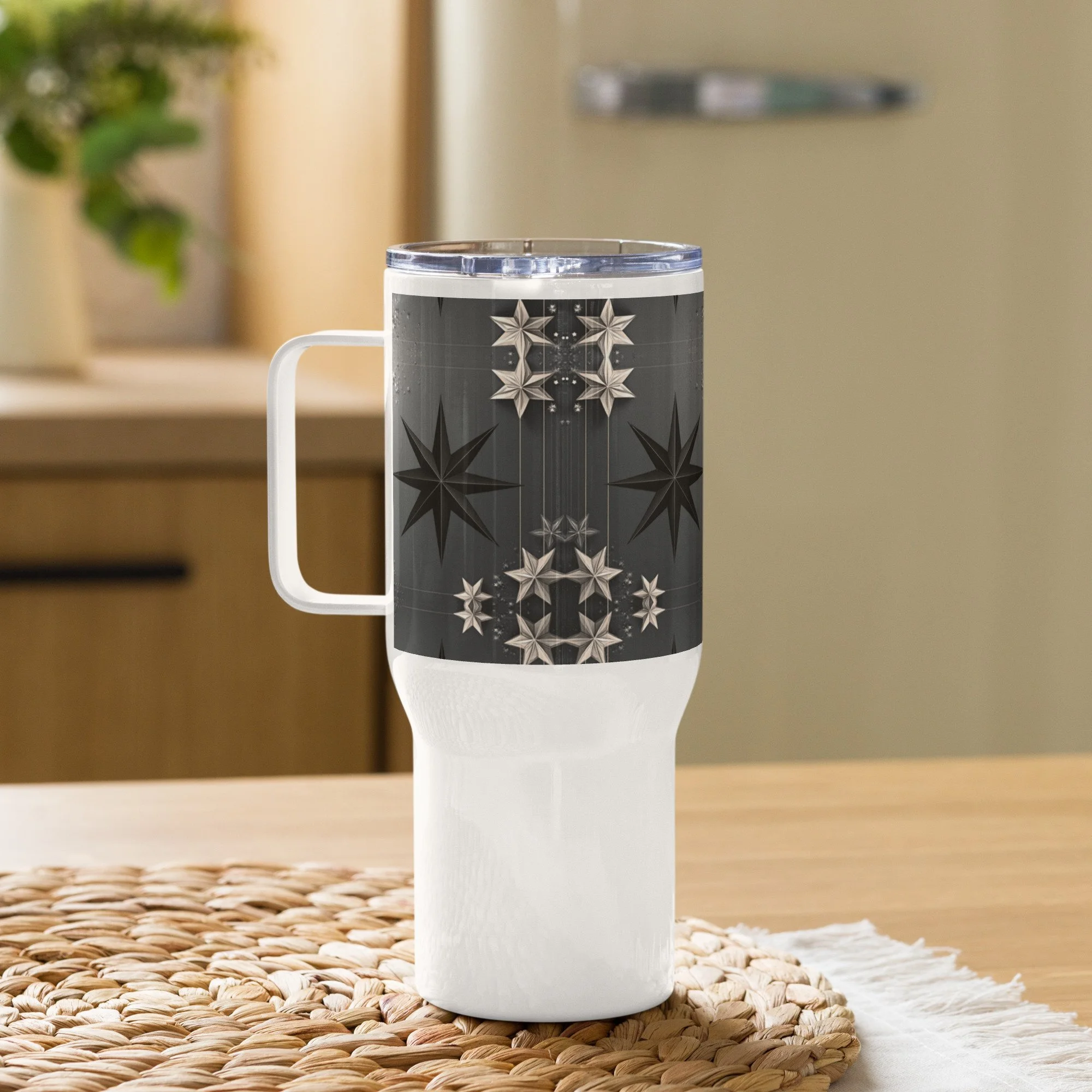 North Star travel mug with a handle