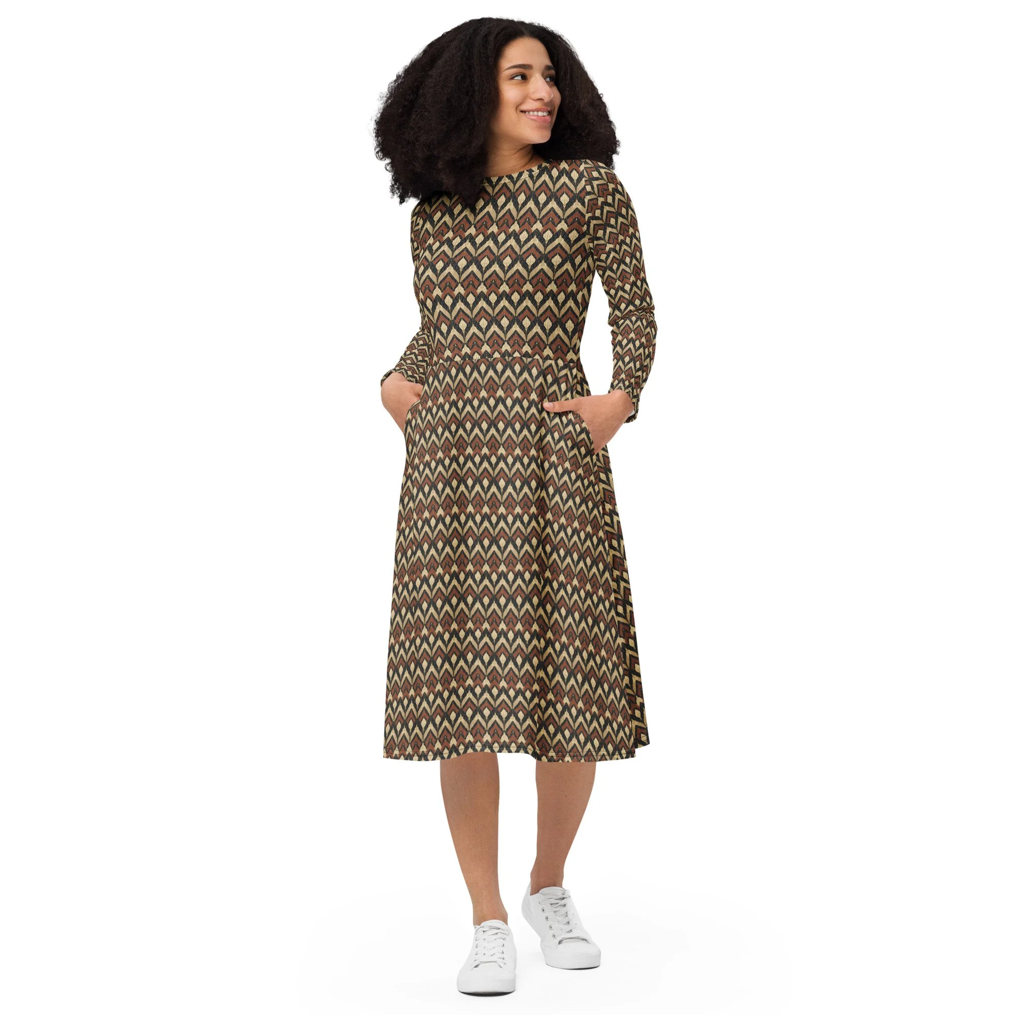 NorthStar long sleeve midi dress