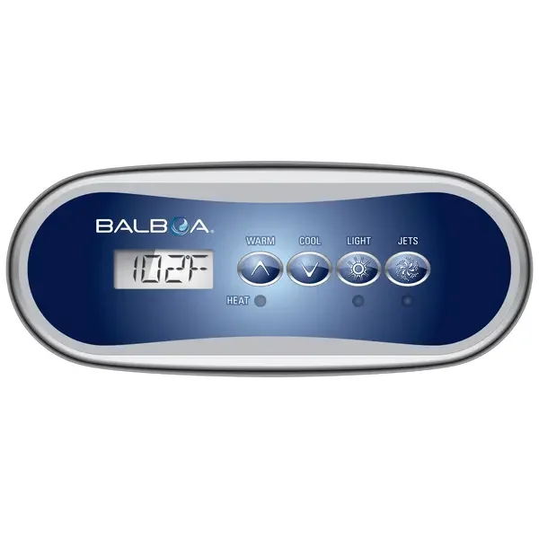 Balboa BP Series TP240W 4 Button Topside Control 57372 with overlay