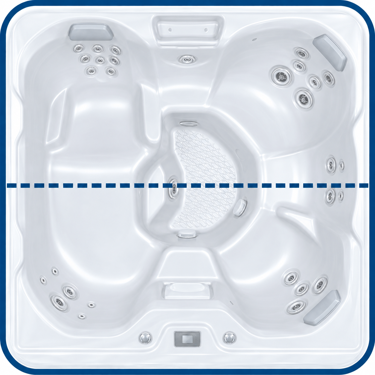 Viking Spas, Royale / Regal spa cover 78"x 78"x 5"radius x 5"skirt with standard locks and handles