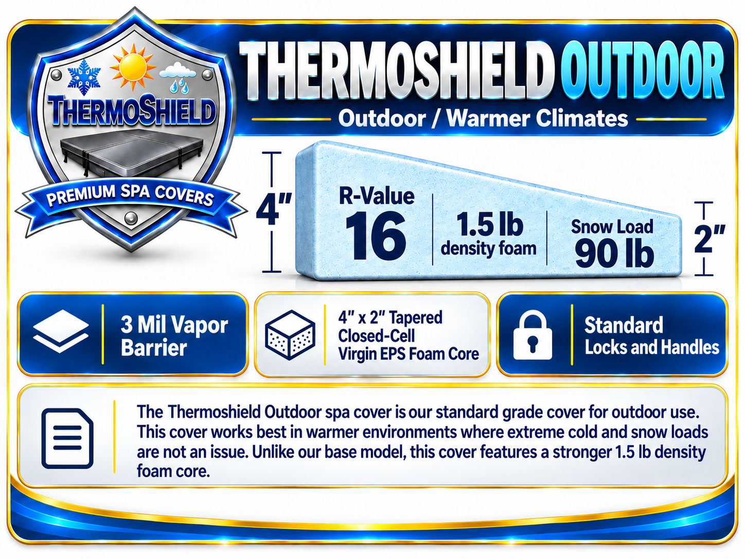 Thermoshield Outdoor spa cover package