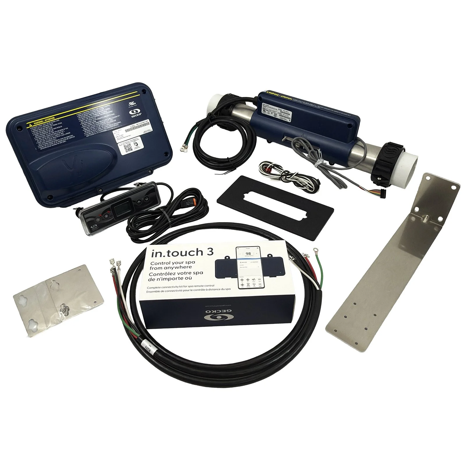 Gecko universal spa pack  in.yj-3, 1 pump (2spd) , CP, Oz, 4.0kW, 115v/230v, in.k300 top panel Includes WIFI