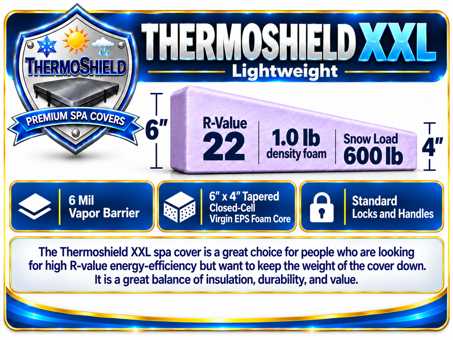 Thermoshield XXL spa cover Package