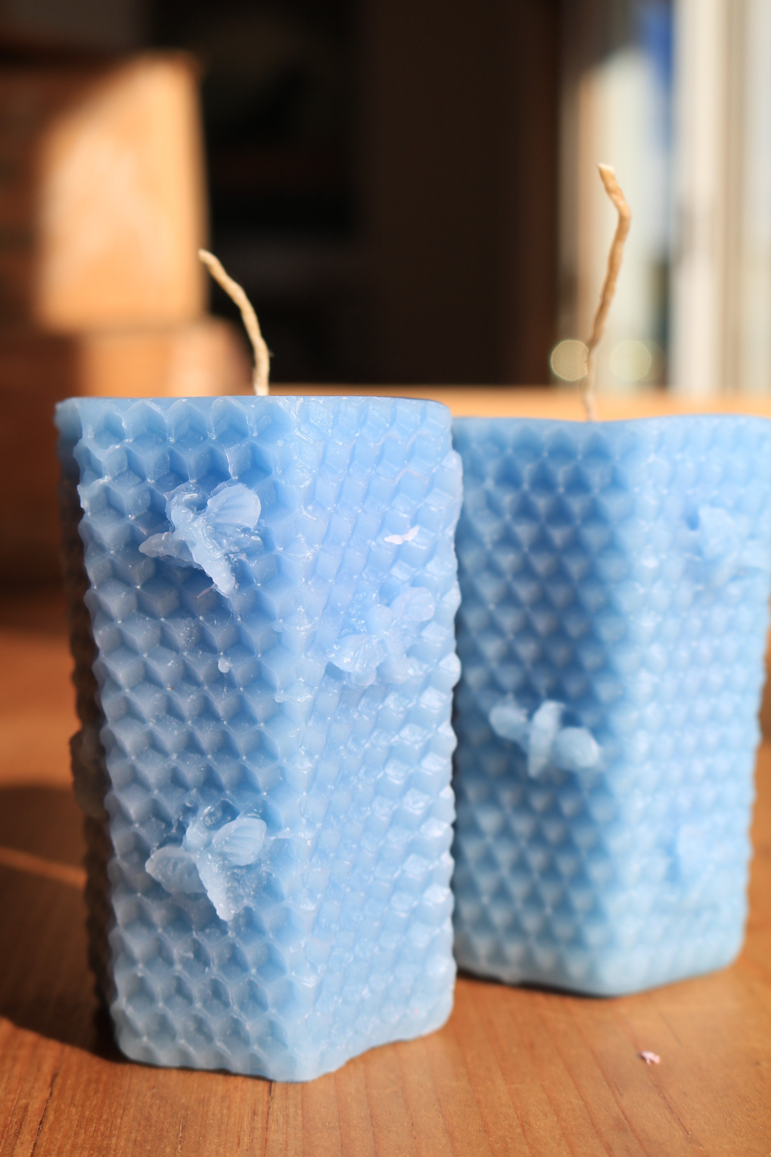 Hand-Poured Octagonal Beeswax Candle