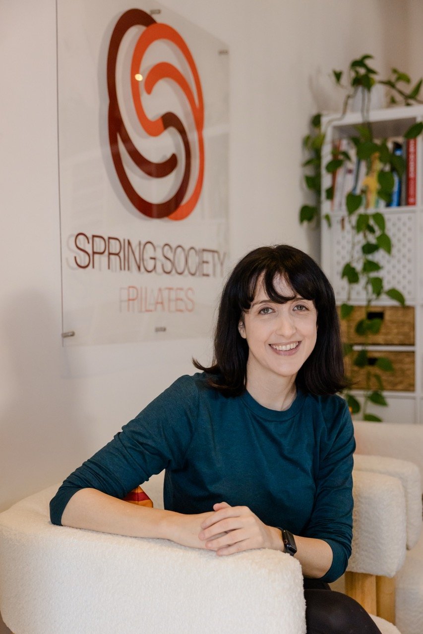 Shannon, founder of Spring Society Pilates, in the studio.
