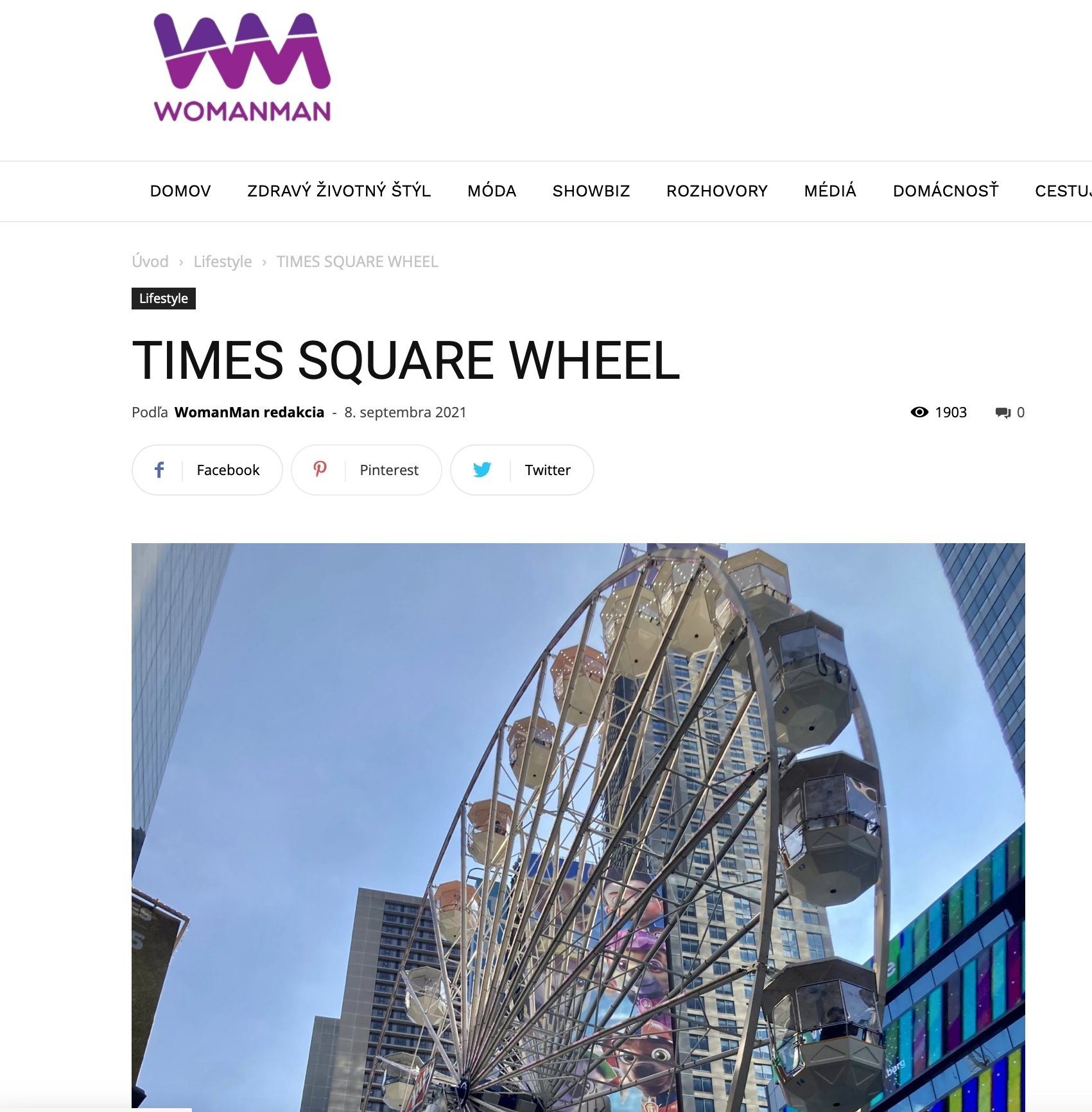 WomanMan Magazine - TIME SQUARE WHEEL