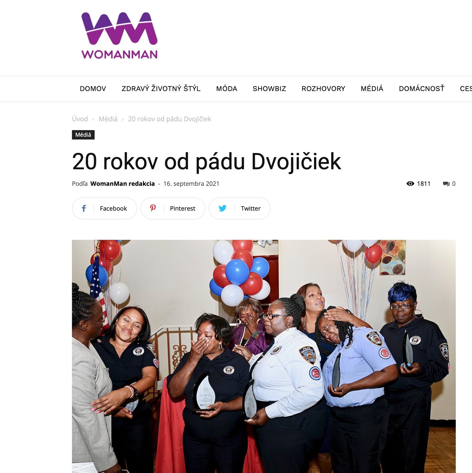 WomanMan Magazine - 20 rokov od pádu Dvojičiek