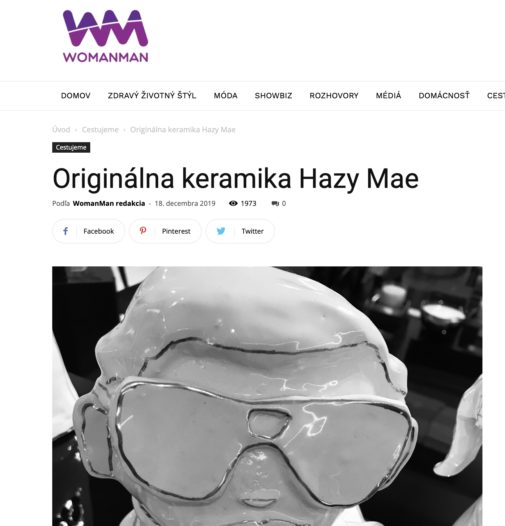 WomanMan Magazine - Originálna keramika Hazy Mae
