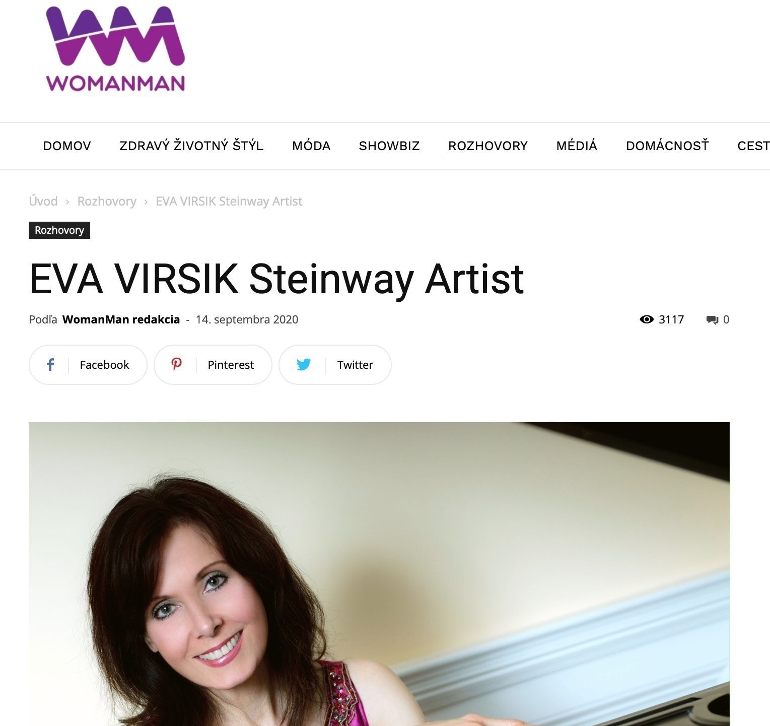 WomanMan Magazine - EVA VIRSIK Steinway Artist