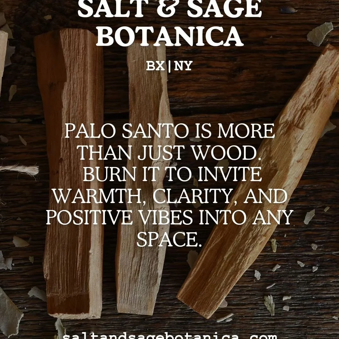Palo Santo is truly one of our shops and customers favorites with it's fragrant scent , this holy wood is used to set an intention in a space while also cleansing any low vibrational energies. 

Check out our shop , link in the bio , DM us with any q