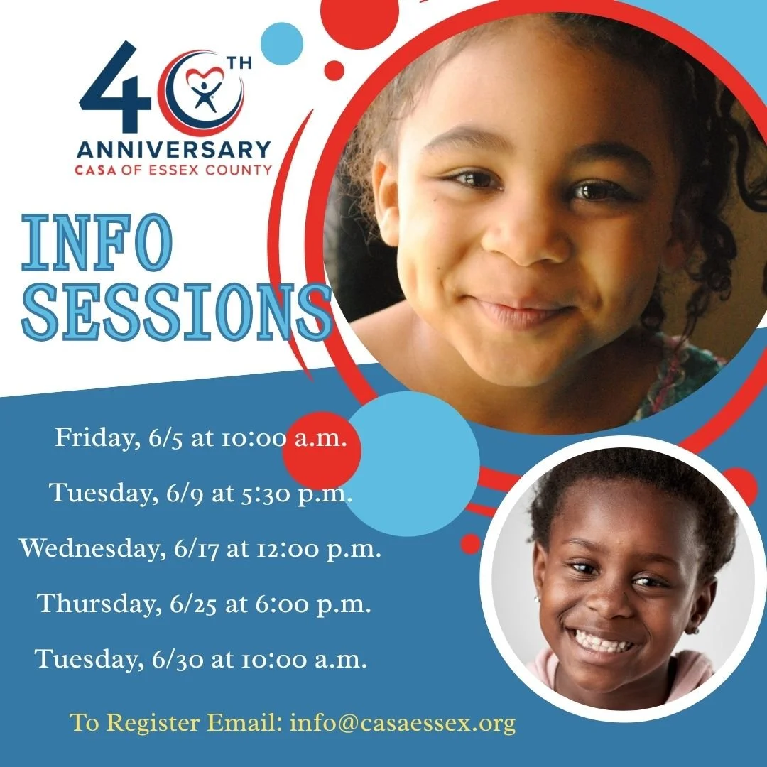 June information sessions are here! If you or someone you know is interested in learning more about CASA Essex, join us on one of our five sessions this upcoming month.

We have sessions on June 5th, 9th, 17th, 25th, and the 30th. See you there!

#CA
