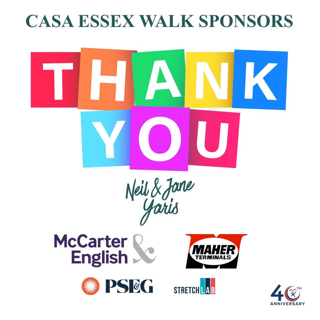 Community doesn't happen by accident&mdash;it happens because people and businesses choose to show up.

A heartfelt thank you to our CASA Essex Walk sponsors: Neil &amp; Jane Yaris, @McCarterEnglishllp, @MaherTerminals, @PSEG, and @StretchLablivingst