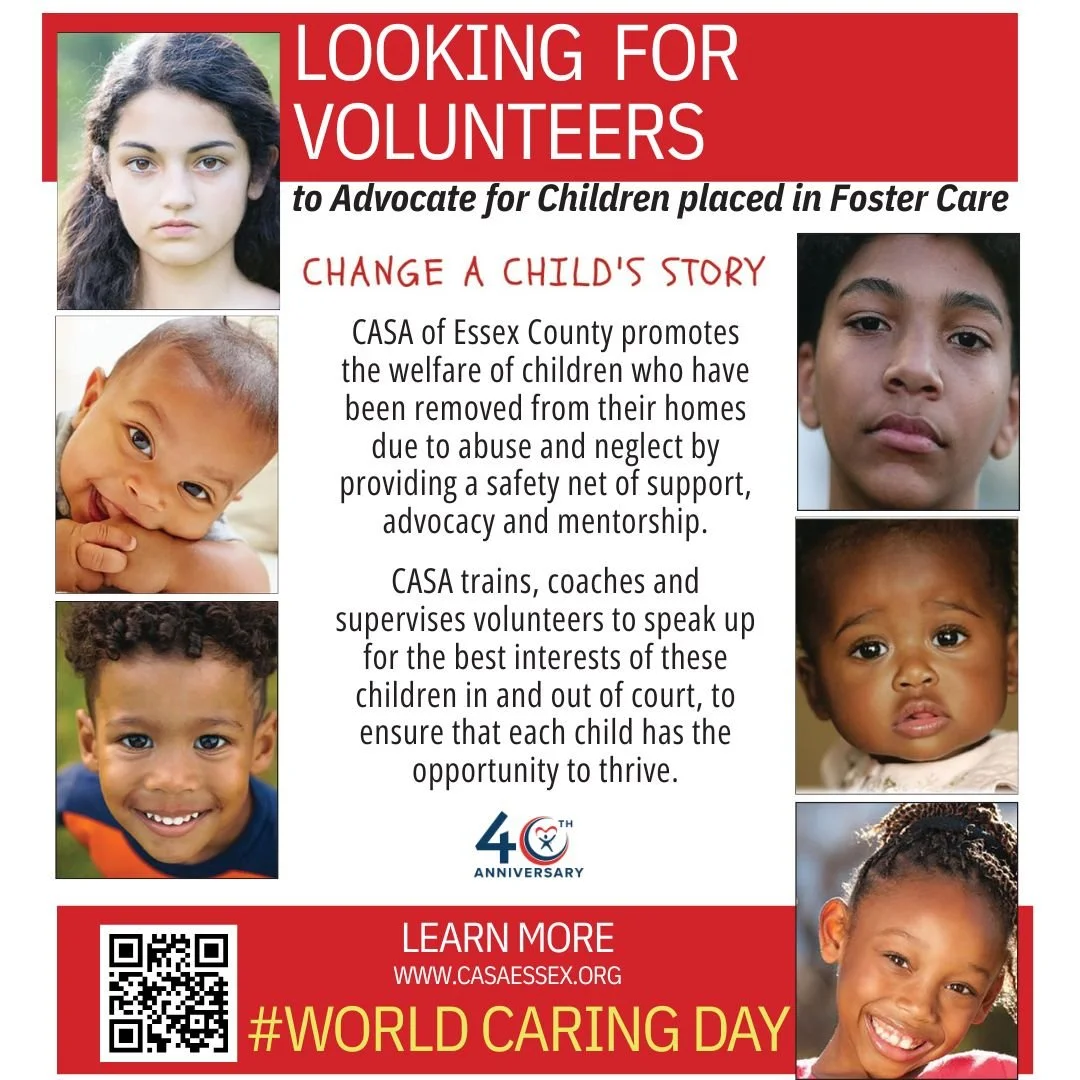 Today is World Caring Day.

In a world that can often feel uncertain, divided, or overwhelming, one thing remains true: having someone who genuinely cares can change everything.

At CASA Essex, we see the power of caring every day. It looks like a vo
