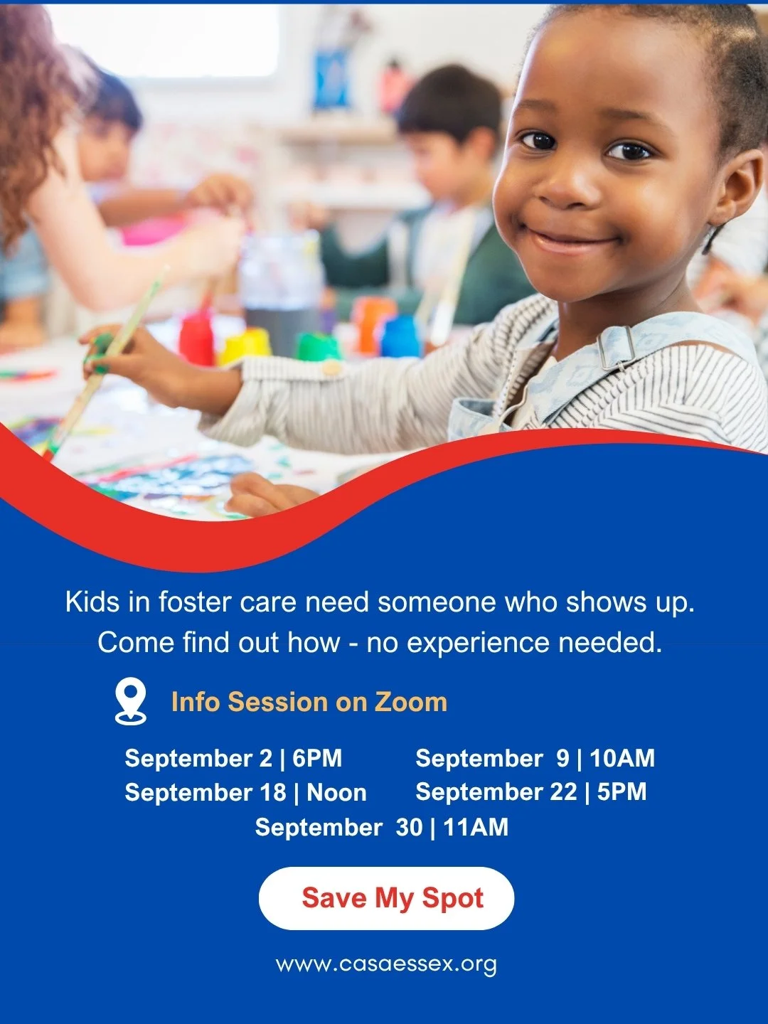 Summer is winding down... and that thing you've been meaning to do? This is your sign.

Our Back-to-School Advocate Training begins in September, and we'd love to welcome you.

It all starts with an information session.

Learn what's involved.
Ask yo