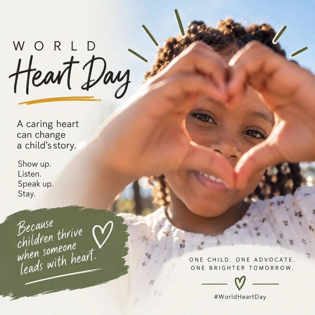 WORLD HEART DAY ❤️

Today is a reminder of just how powerful a heart can be.

For children in foster care, sometimes the biggest difference comes from one caring adult who chooses to show up, listen, speak up, and stay.

CASA advocates bring heart to