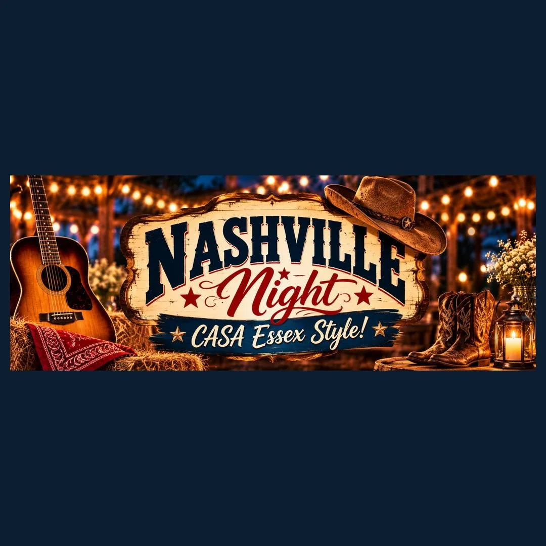 Y'ALL READY FOR A GOOD TIME?

CASA Essex is going country for one night only!

We're talking cowboy boots, craft beer, all-you-can-eat pizza, music by DJ Wayne Steele, and a room full of people coming together for a great cause.

Thursday, November 1