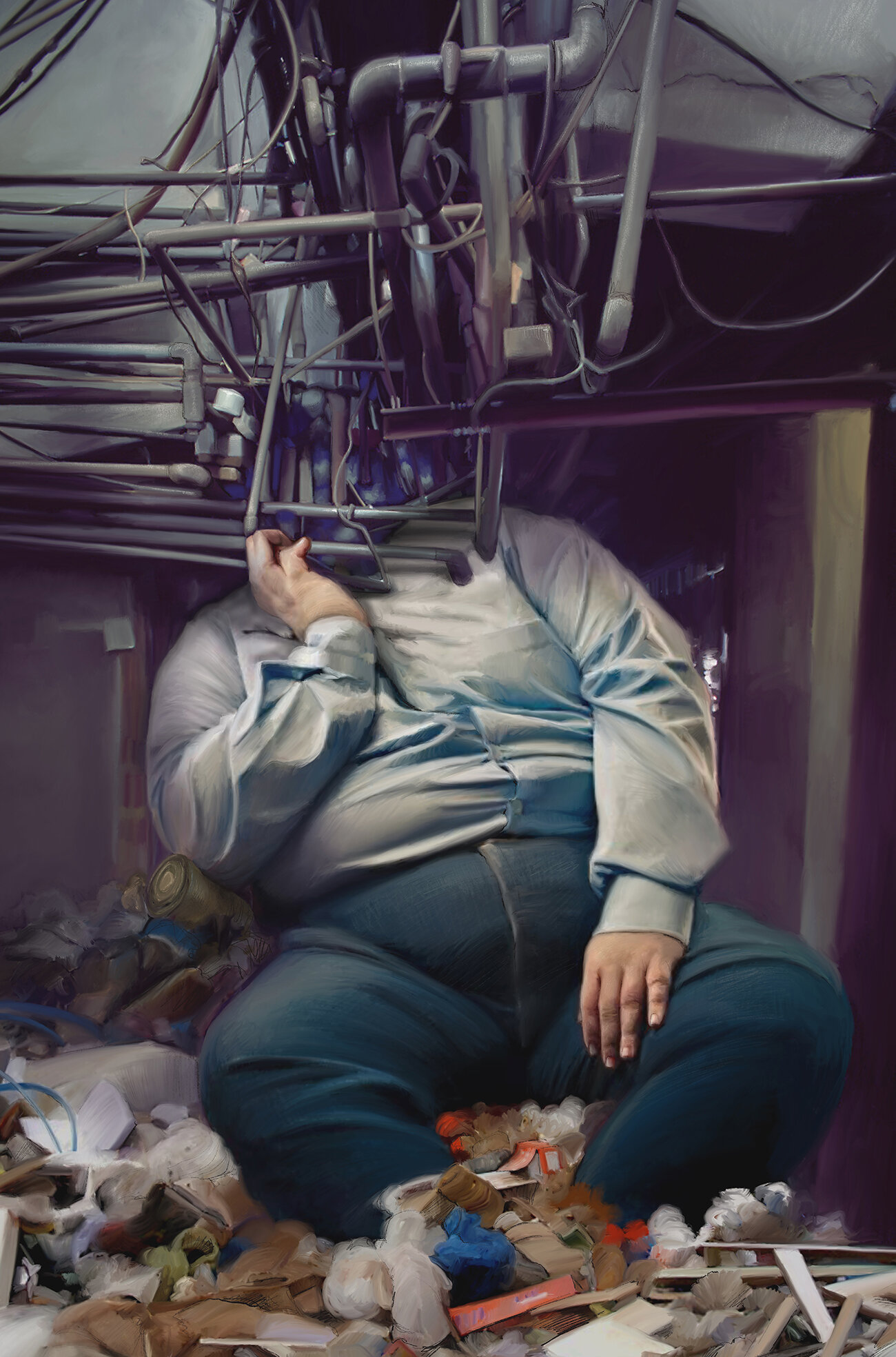'I Need To Work More', Painting, 2019