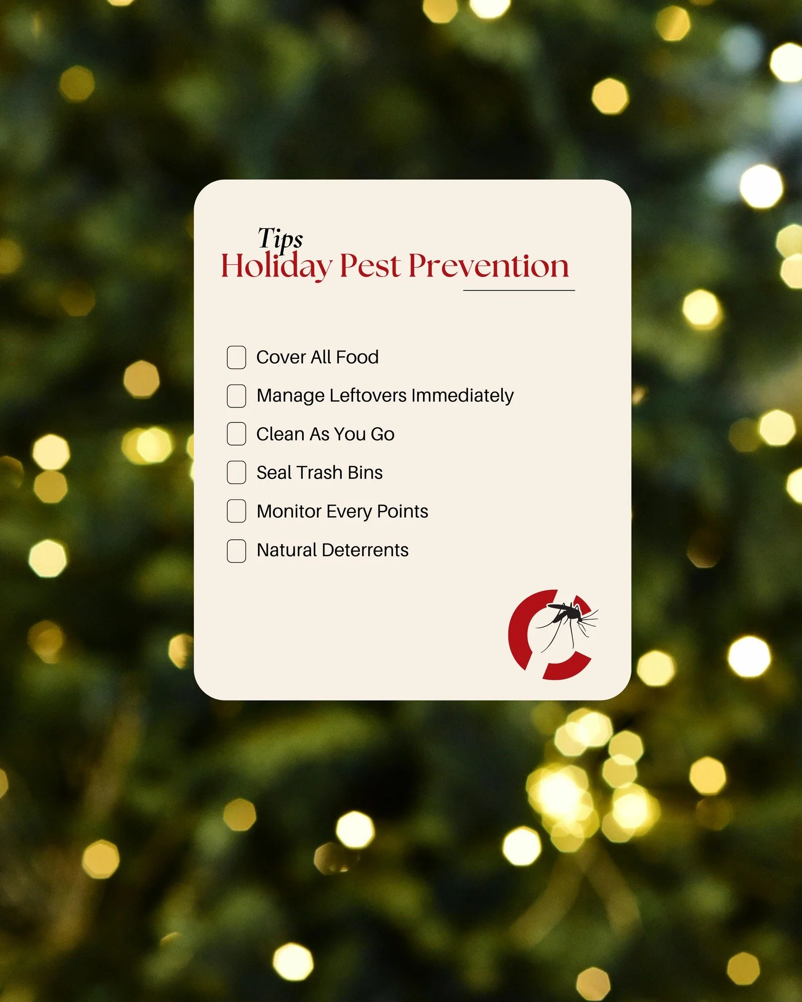 🎄 Don't Let Pests Crash Your Holiday Feast!

The holiday season means more delicious food, more gatherings, and unfortunately, more uninvited guests.

What's your favorite PNG holiday dish you'll be protecting from pests?