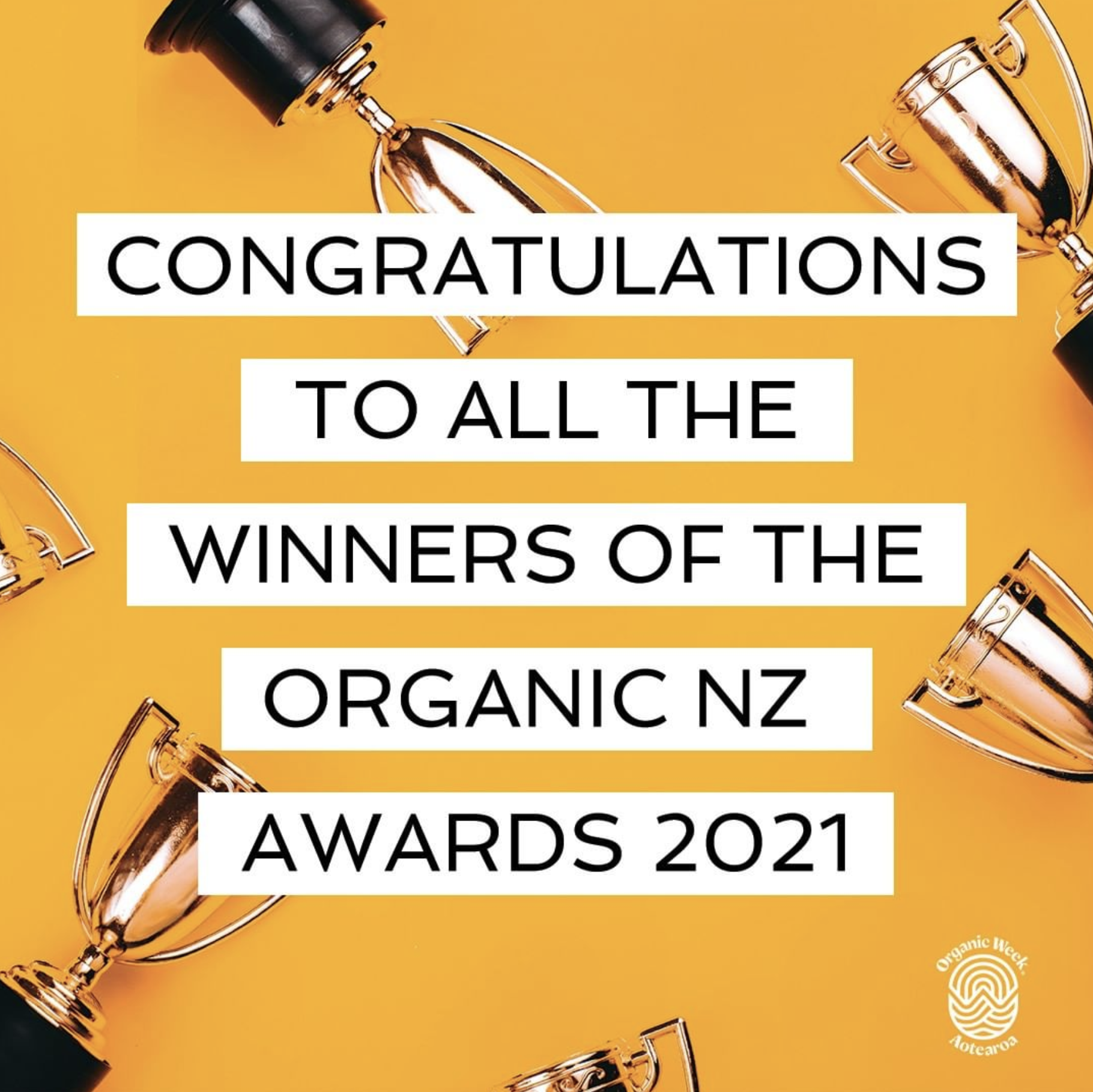 Organic NZ Awards 2021 Winners Announced