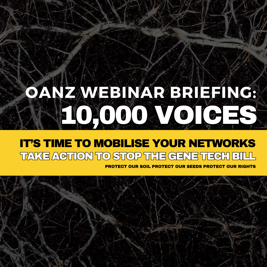 Webinar Briefing | 10,000 Voices: Take Action to Stop the Gene Tech Bill