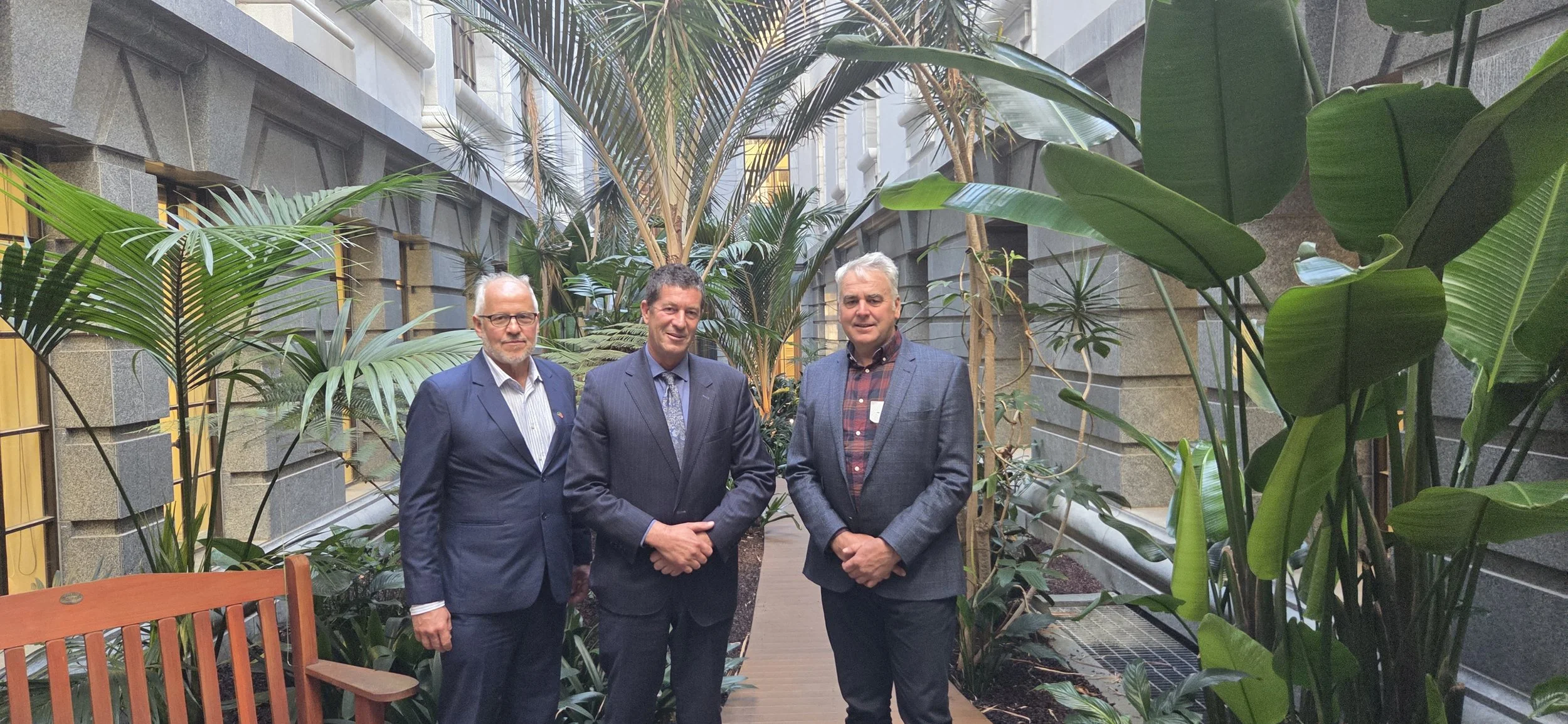 Brendan Hoare, Associate Minister Mike Butterick, Scott Lawson.jpg