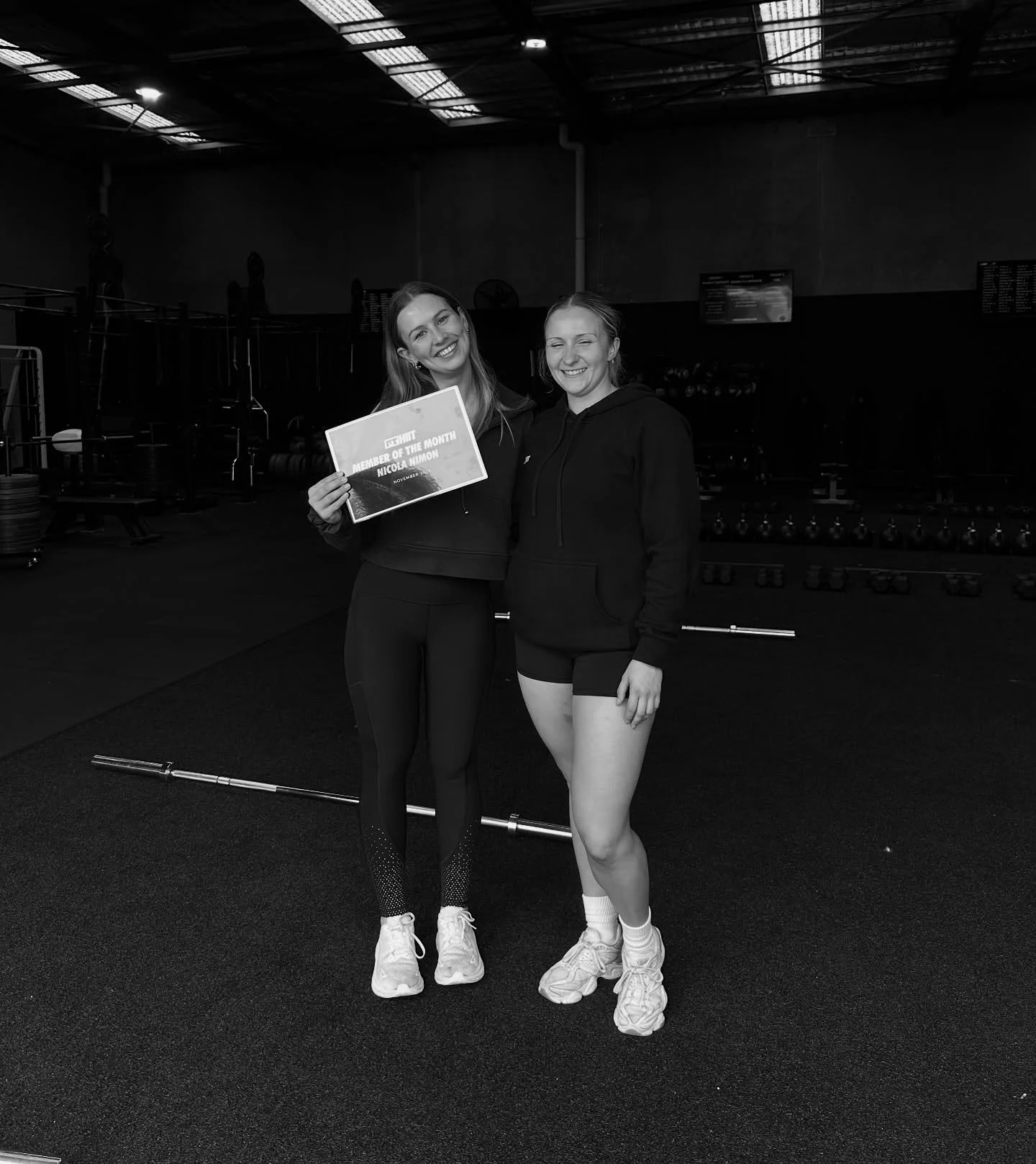 OUR MEMBER OF THE MONTH ISSSS 🥁👀

NICOLA NIMON 👏🏼 

You&rsquo;ll usually find her in her corner of the gym, politely swapping out half the exercises for a bit of physio prehab/prevention magic&hellip; and somehow still making the workout harder t