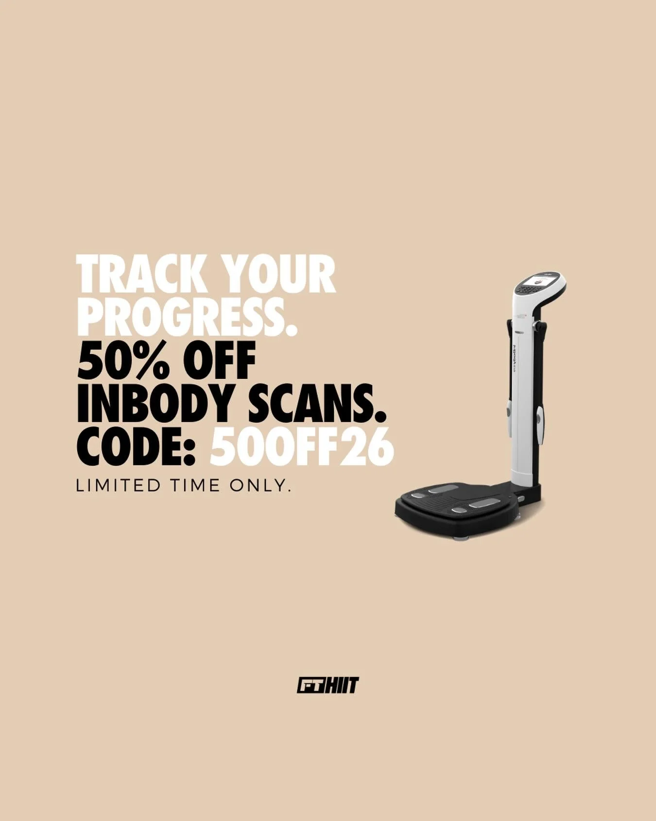 New year - new block!
Our brand new strength block starts Jan 5. Ne.

We&rsquo;re offering 50% OFF InBody scans so you can set a baseline and track your progress properly from day one.

Use code 50OFF26 in the FT App.
Limited time only.