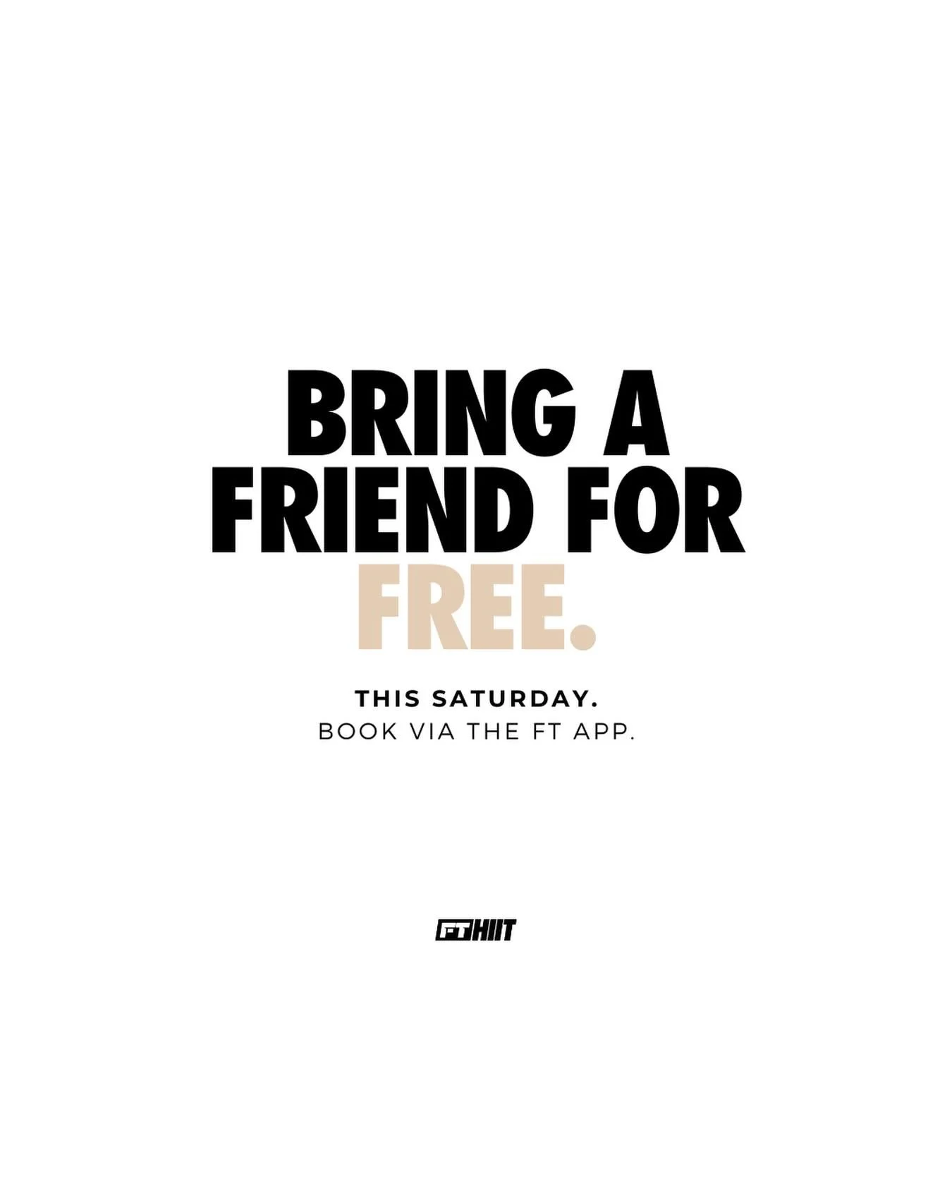 Everything&rsquo;s better with a training buddy.

Grab your bestie &amp; bring a friend for FREE this Saturday 👯&zwj;♀️🙌🏻

2026 is here &amp; we are bringing back the crowd favourite. The first week of every month, bring your friend for free!

Boo
