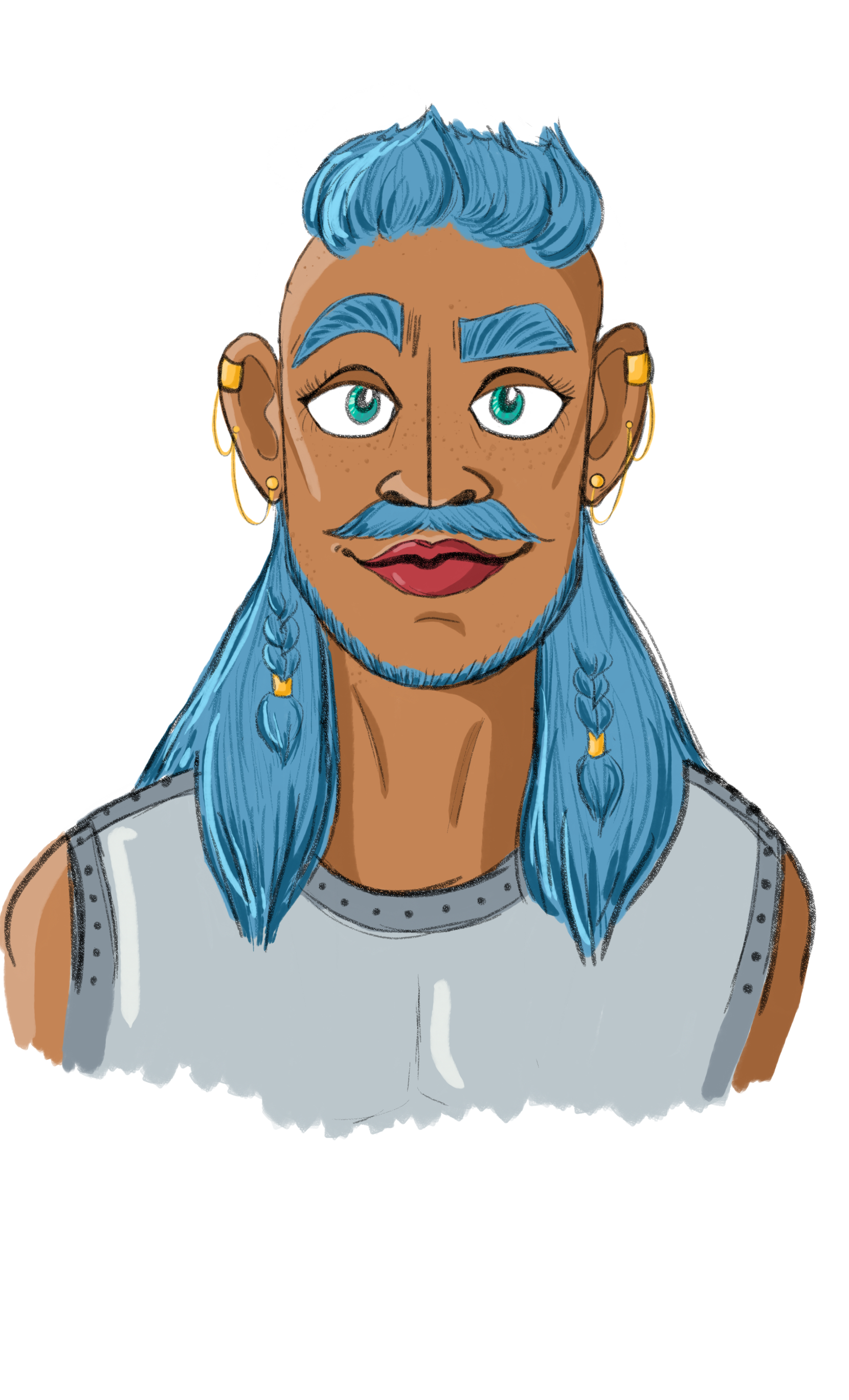 Commissioned portrait of Dungeons and Dragons Character
