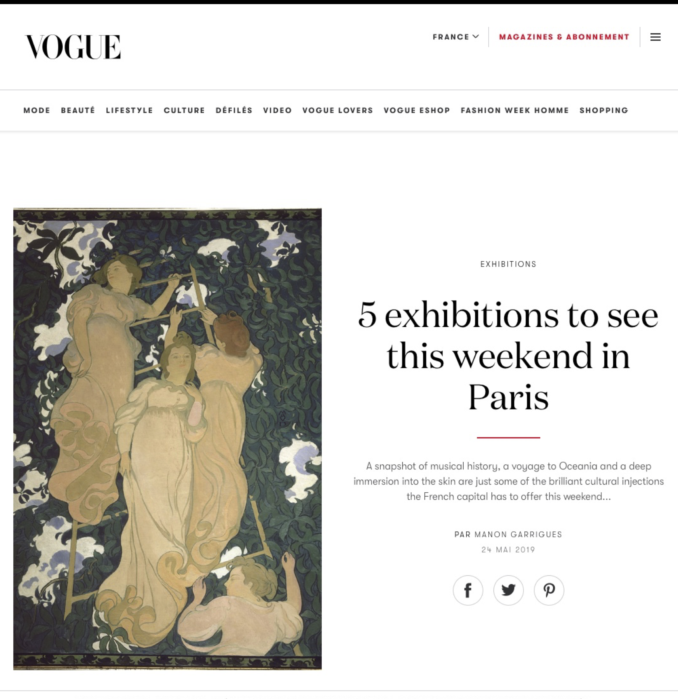 Vogue Paris, 24 May 2019
