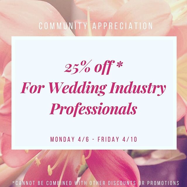 Happy Friday! Poke Stop would like to show appreciation to our wedding industry during this uncertain time.  Please show your business cards or have your employees simply mention the company they belong to. We will get through this TOGETHER! #pokesto