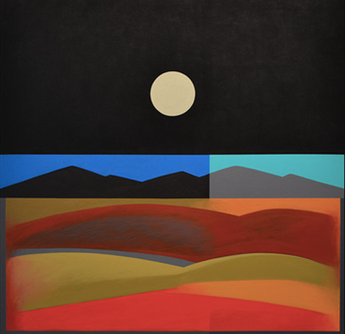 Dan Namingha, New Mexico Desert, Acrylic on Canvas, 48"x48" ©2019
