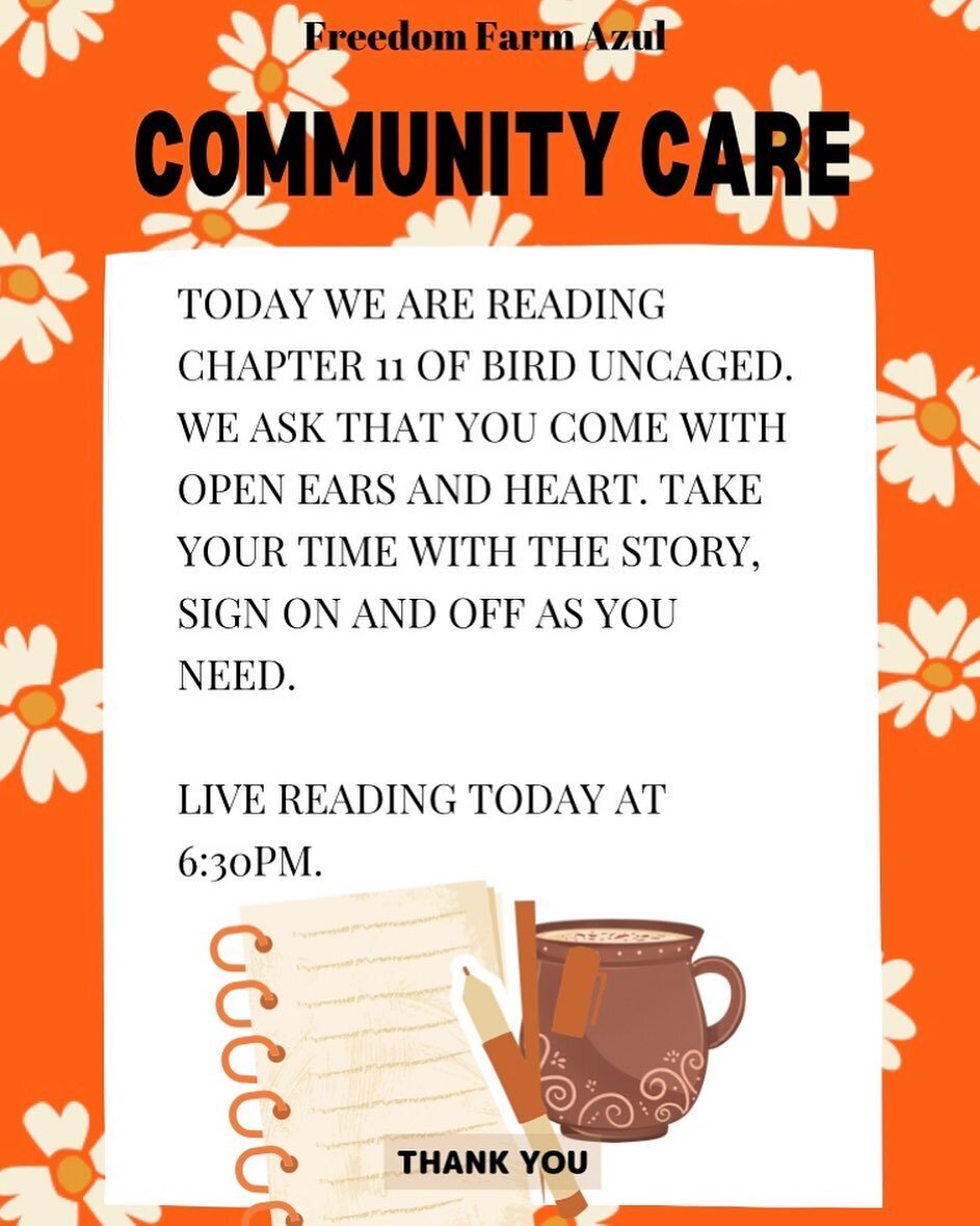 Join us today! Just two more chapters and we would have completed our first book together !!!! Yayyy !!! 

#bookclub #farmbookclub #blackfarms #blackliterature #marlonpeterson #birduncaged