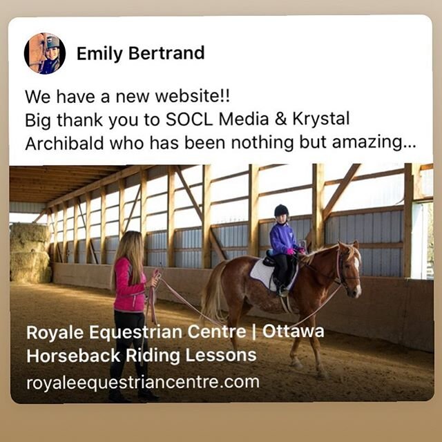 Royale Equestrian Centre has a new website! Check it out 🤩