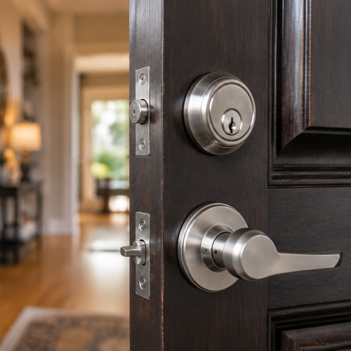 new homeowner holding lock and key set