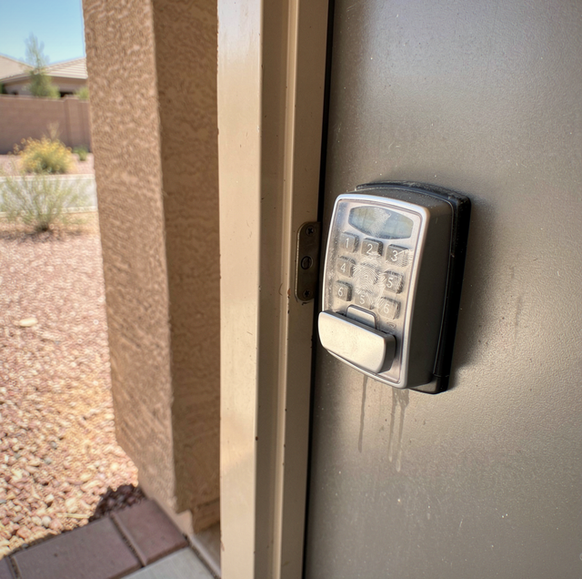 Dead keypad lock on a sun heated door