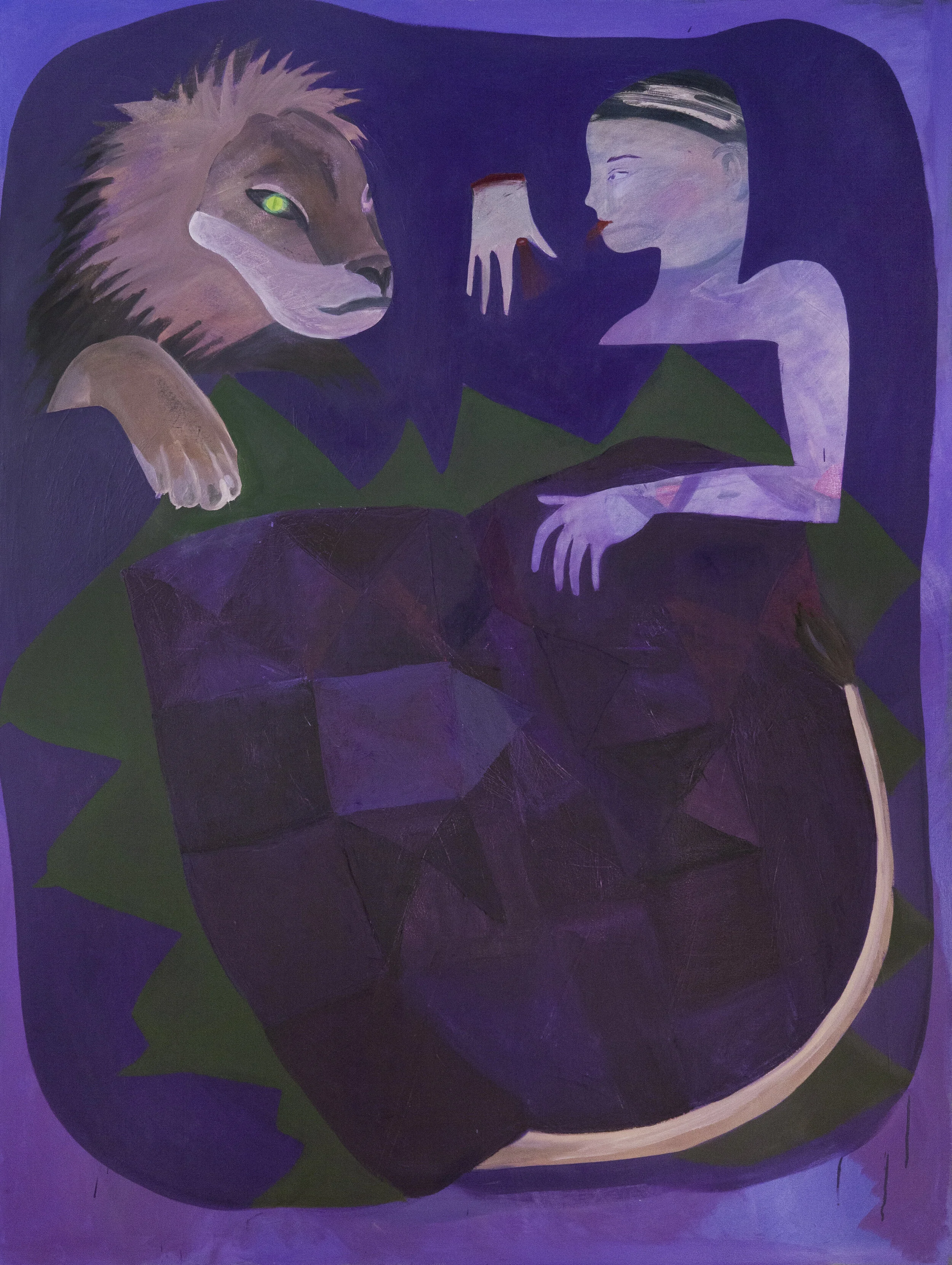 "The Lion's Share", 2018, Oil on canvas, 72" x 54" 