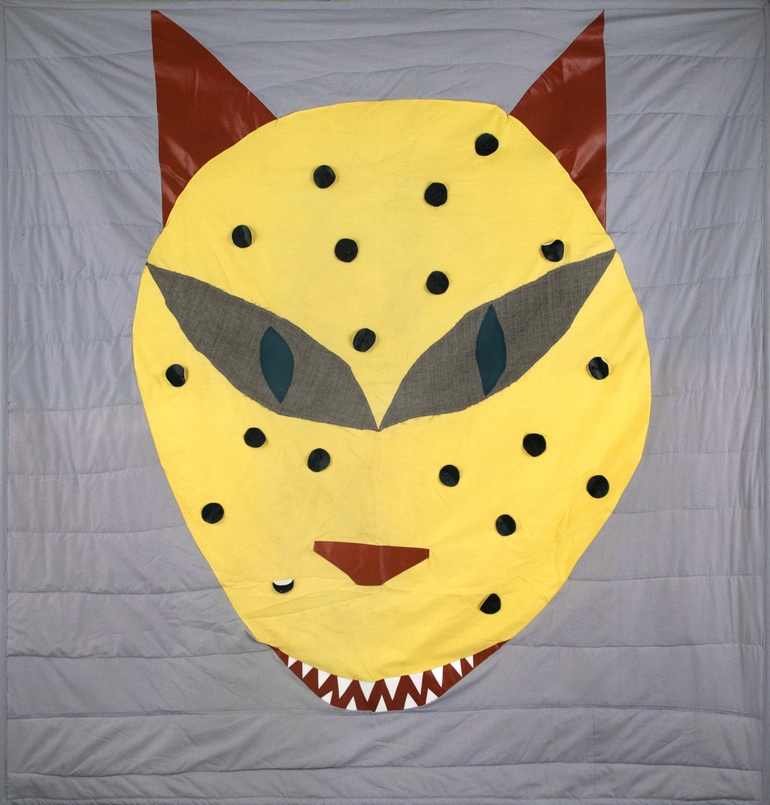 "Leopard", 2018, Quilted fabric, 70" x 70"