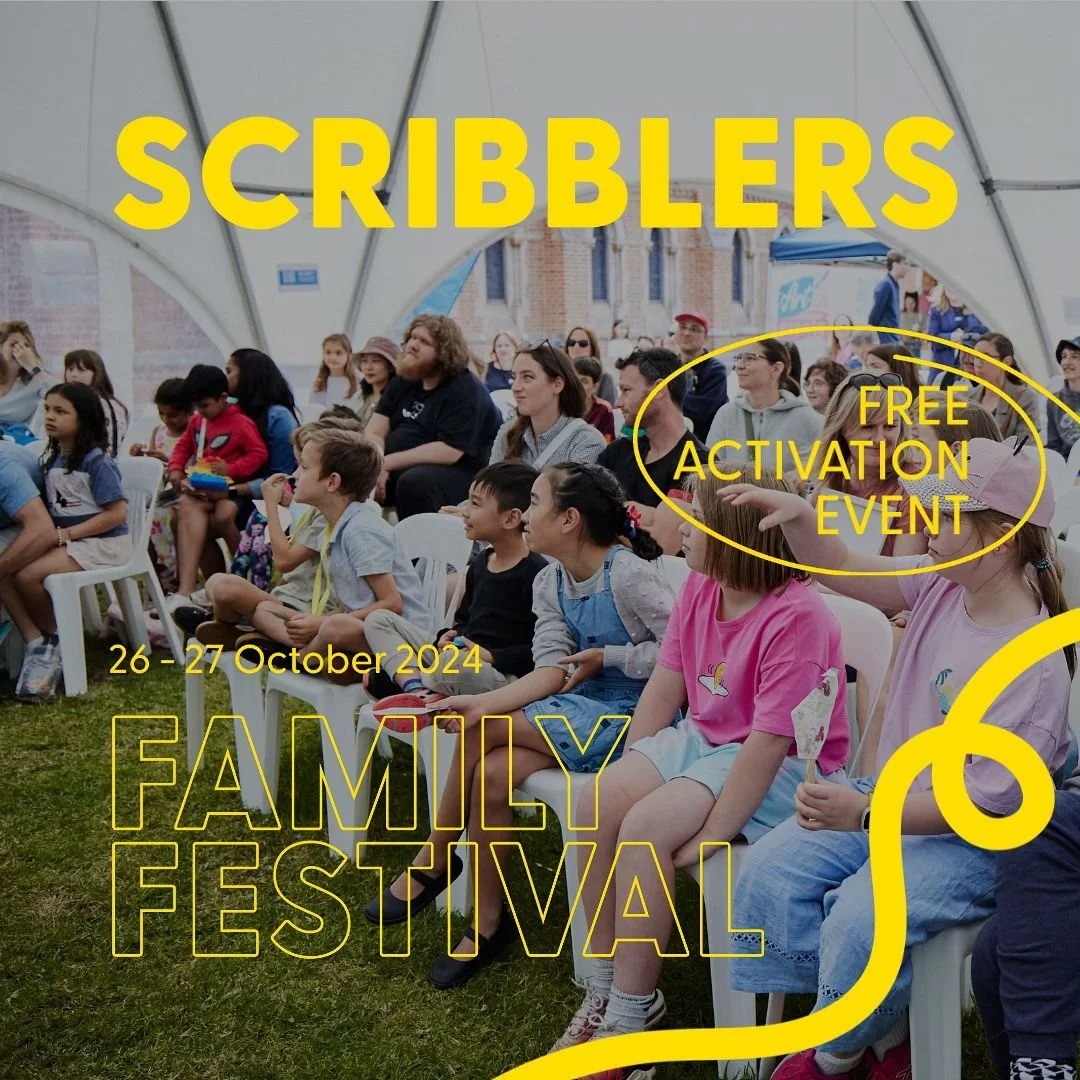 @formwa's @scribblersfest Family Festival returns to Cathedral Square in the @cityofperth for a FREE weekend-long celebration of storytelling, 26-27 October 2024 🤩

Featuring a star-studded lineup of award-winning creatives from across the globe inc