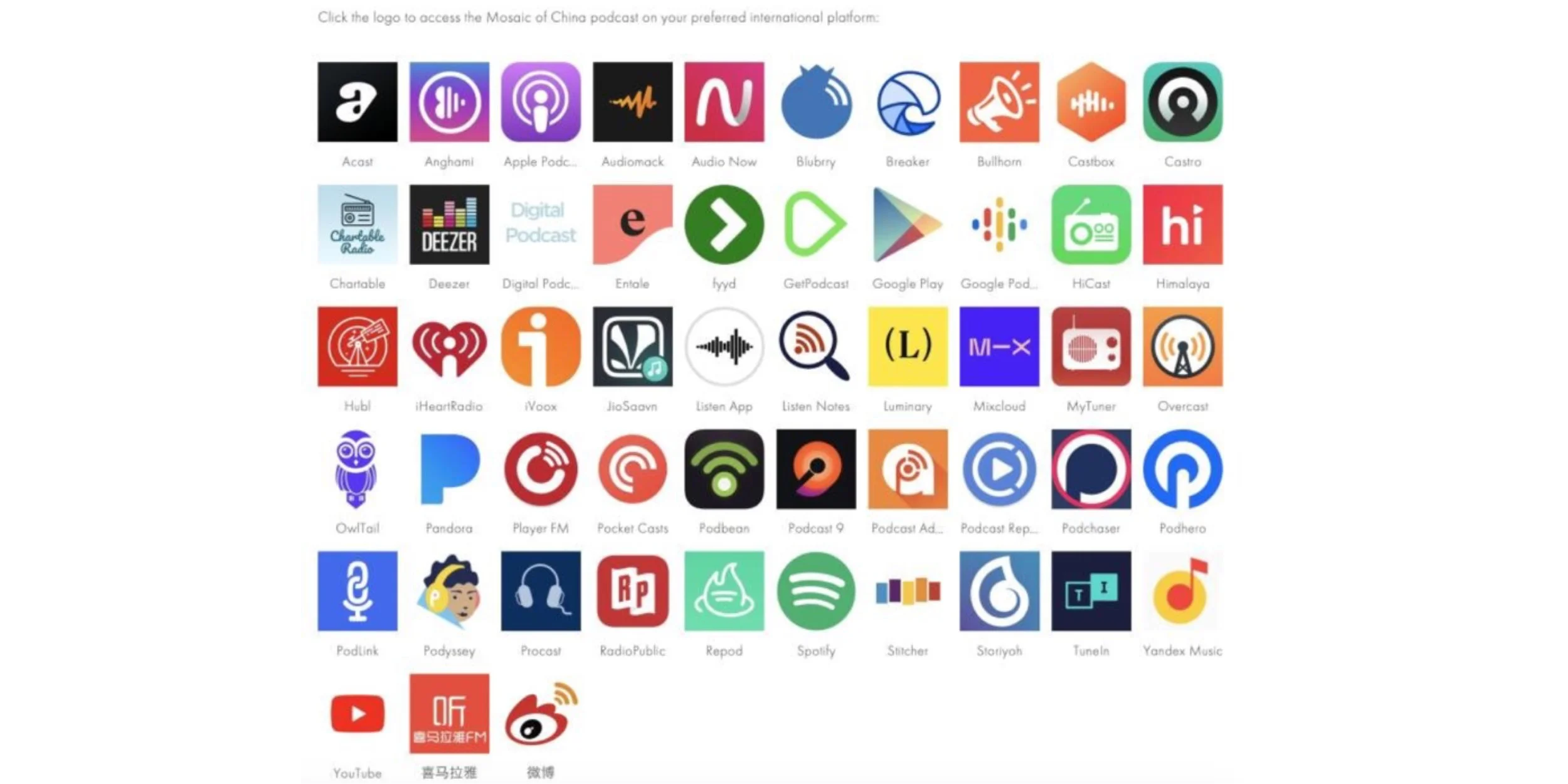 A Plethora of Platforms