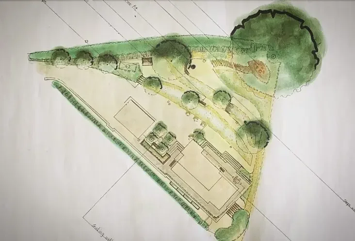 Hand drawn concept by Anna Sissons Garden Design