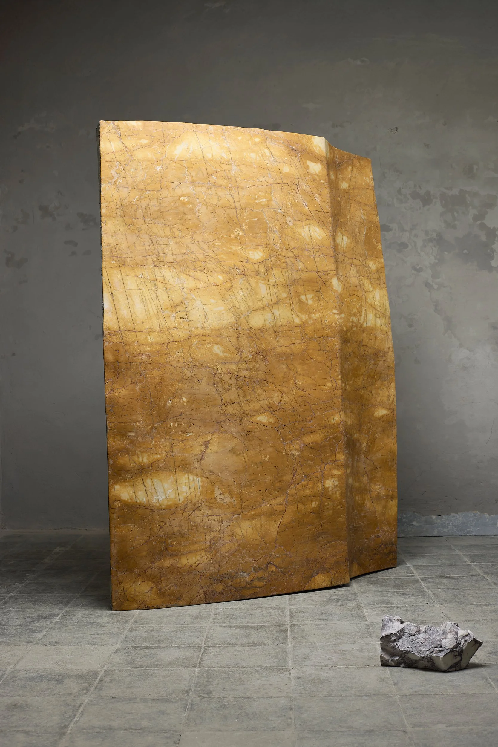 Pattern Cut Room Divider, Liquid Silver and Mirrored