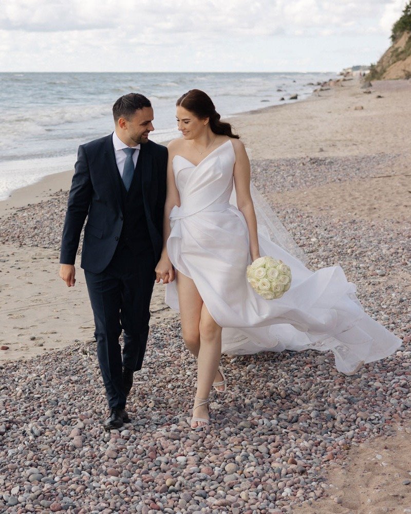 Summer. Beach. Happy couple. Kristina &amp; Karolis
www.aliukonis.com | Timeless Elegance | Destination wedding photographer. From Lithuania to Italy - where love knows no borders!
.
.
#vestuves #weddingphotography #lithuaniawedding #onedream #fashio