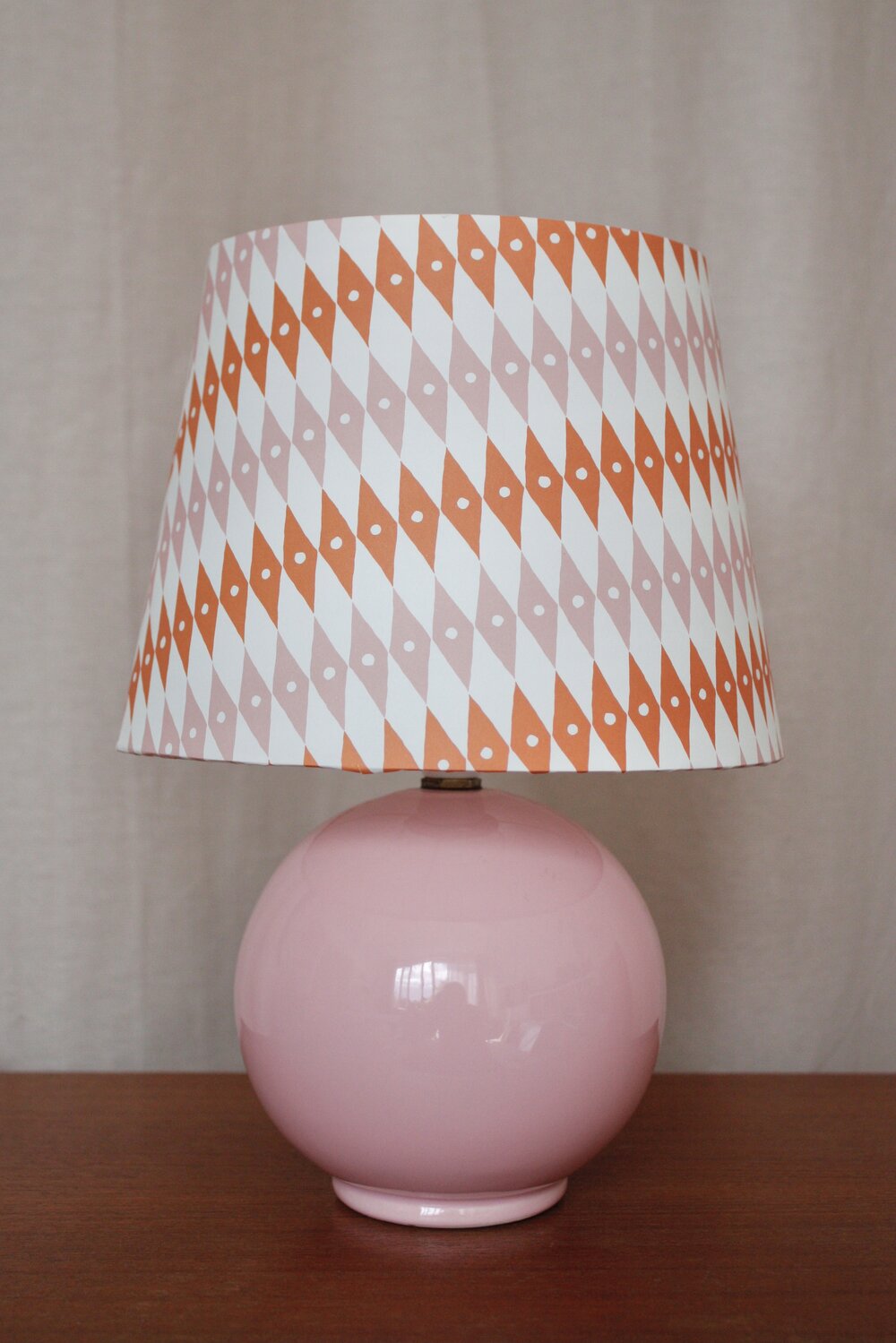 Harlequin Patterned Lampshade Ariana, Harlequin Ceramic Table Lamp