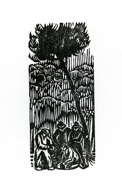 Group of four men under a tree - Print 1920s.jpeg