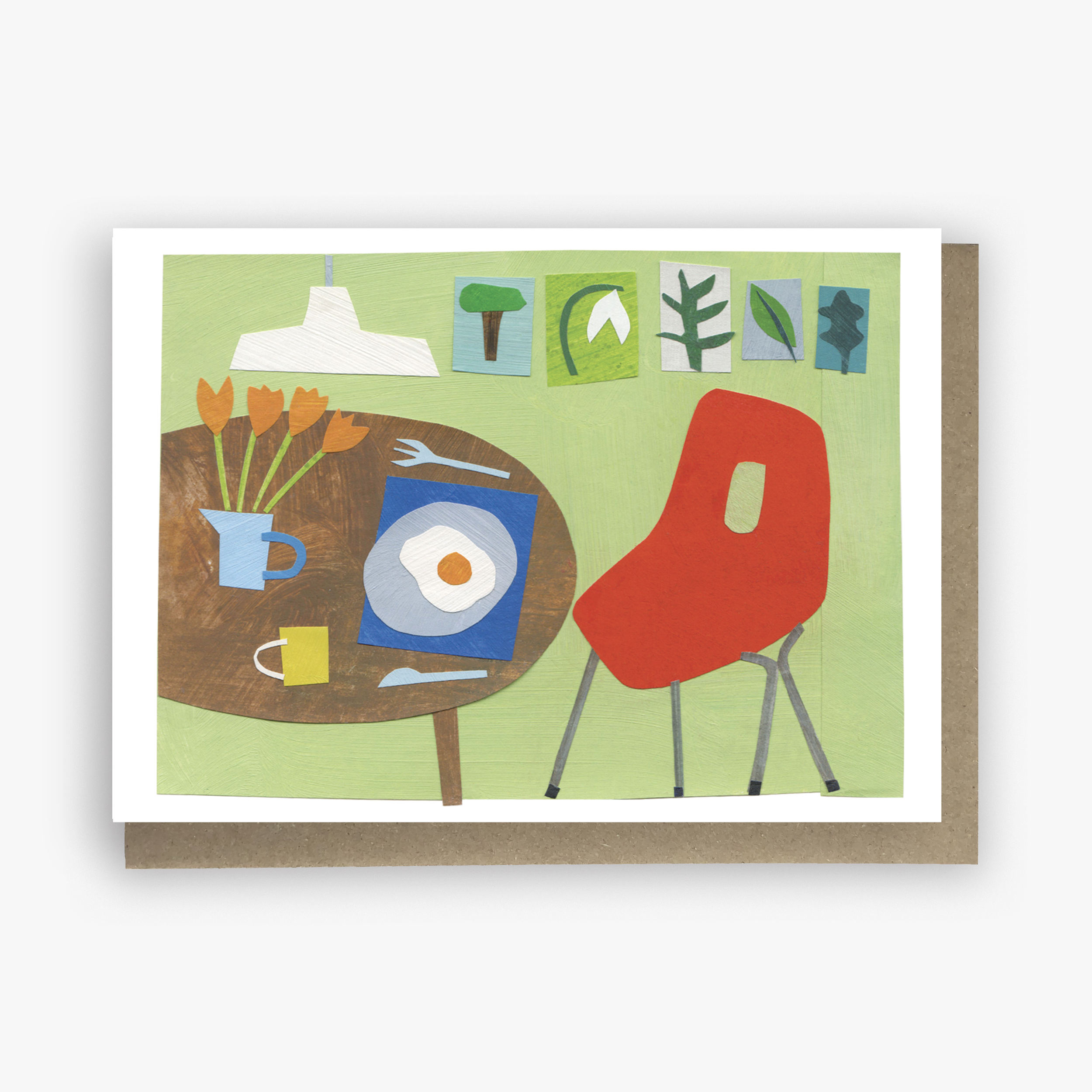 Egg and Red Chair Little card